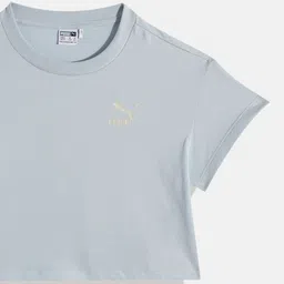 Puma Girls Brand Logo Printed Better Classics Pure Cotton Relaxed Fit Cropped T-shirt image 2