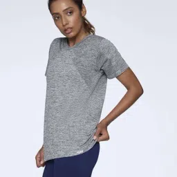 Feier Grey Regular Fit Textured Sports T-Shirt image 3