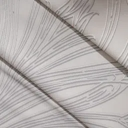 Maspar Baroque Feathering Neutral Cotton Floral 400 TC King Flat Bedsheet with 2 Pillow Cases image 4