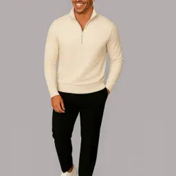 Mack Jonney White Fleece Regular Fit Sweatshirt-picture-36