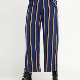 Zink London Blue Striped Pants image 1