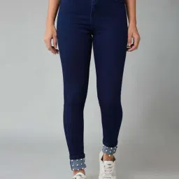Dolce Crudo Navy Skinny Fit Jeans-image-43