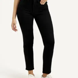 Levi's Black Cotton Straight Fit Jeans-picture-12