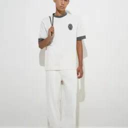 nuon men Nuon by Westside Off-White Text Design Relaxed-Fit Cotton T-Shirt image 3