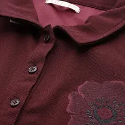 LILL Wine Embroidered T-Shirt With Pants image 5