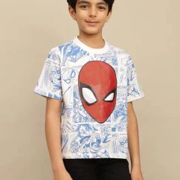 Kidsville Spiderman Printed Regular Fit Tshirt For Boys-picture-13