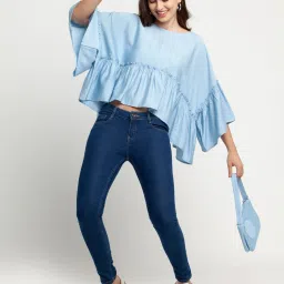 Zink London Blue Flare Fit Top image 4