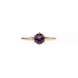 elitemart Men Gold-Plated Copper Amethyst Finger Ring-picture-34
