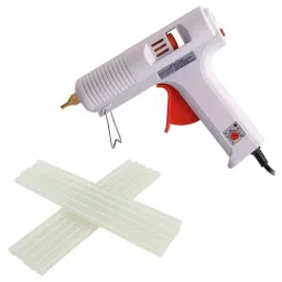 CRAFTYGUN 150 W Crown or Max Hot Melt Glue Gun with 10 Sticks Adjustable Temperature White 11 mm Stick Dia., (CRAFTY)-WHITE(150W)-10-ST-picture-30