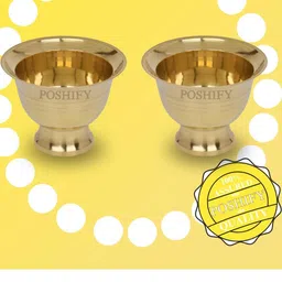 POSHIFY Padam Pyala Brass Diya - Pack Of 2 image 5