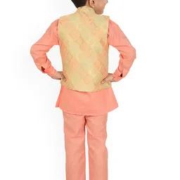 Little Needle Boys Regular Linen Kurta with Trousers image 5