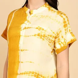 PinkTribe Tie and Dye Mandarin Collar Top image 4