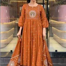 Anni Designer Women Ethnic Motifs Embroidered Empire Thread Work Kurta with Trousers & With Dupatta image 4