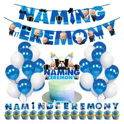 Zyozi Boss Baby Theme Naming Ceremony Decoration Kit Pack of 41 - Multicolour-image-6