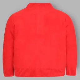 Cherry Crumble By Nitt Hyman Viscose Knit Full Sleeves Cable Knit Designed High Neck Heavy Winter Sweater - Red image 3