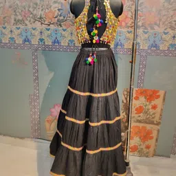 Rajni Collection Embroidered Mirror Work Ready to Wear Lehenga & Choli image 2