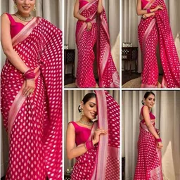 AdoreeStitch Woven Design Zari Art Silk Handloom Banarasi Saree-picture-13