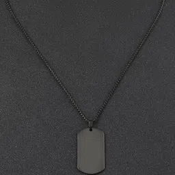 Designs & You Silver-Plated Stainless Steel Rectangular Shaped Pendant with Chain-picture-21