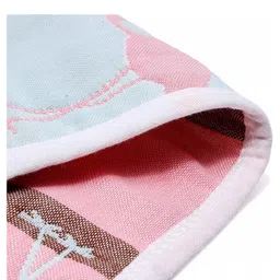 Koochie Koo Muslin All Season Reversible Blanket Flamingo Print - Blue Pink image 5