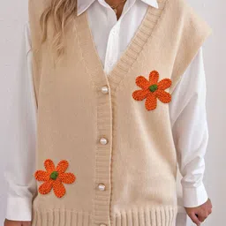 StyleCast x Revolte Women Floral Cardigan with Embroidered Detail-image-83