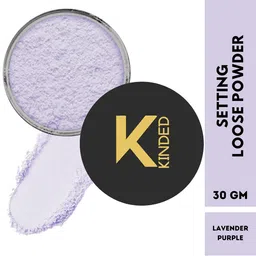 KINDED Translucent Finishing Setting Loose Powder with Puff - 30Gm - Lavendar Purple image 5