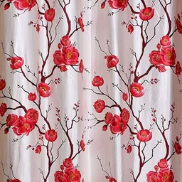 Galaxy Home Decor Maroon Set of 3 Floral Door Curtain image 3