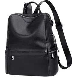 truearch Women Textured Backpack with Zip Closure image 2