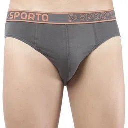 Sporto by Macho Men Pack Of 4 Brand Logo Printed Low-Rise Basic Briefs image 3