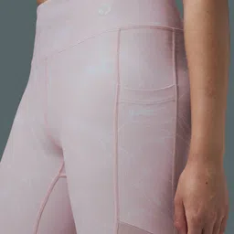 Technosport Women Colourblocked Antimicrobial Slim Fit Sports Tights With Elasto Plus image 2