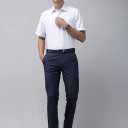 Van Heusen Custom Fit Checked Pure Cotton Formal Shirt image 5