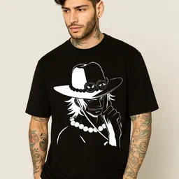 Be Crazy Men One piece Graphic Printed Round Neck Cotton Oversized T-shirt-picture-10
