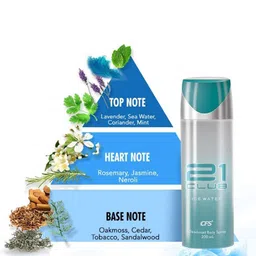 CFS Certified Original, 21 Club & Pure Heart Set Of 3 Deodorant Body Spray - 200ml Each image 3