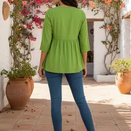 Rangita Women Ethnic Motifs Embroidered A-Line Kurti image 2