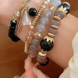 DressBerry Set Of 4 Artificial Beaded Elasticated Bracelets-picture-18