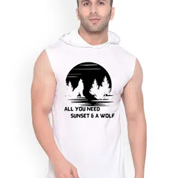 Fashnobic Men Printed Hooded-Neck Gym Vests-image-58