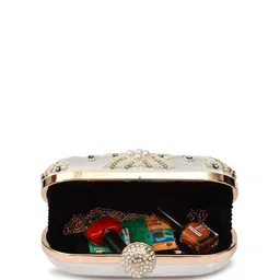 FOR THE BEAUTIFUL YOU Embroidered Box Clutch image 5