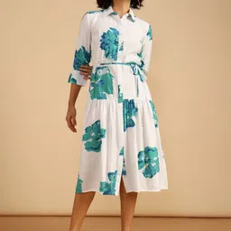 LIMEROAD Floral Print Fit & Flare Dress-picture-18