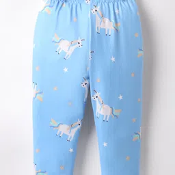 Kookie Kids Full Length Leggings Unicorn Print - Blue-picture-26