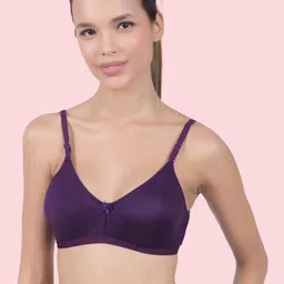 DressBerry Women Pack of 2 Solid Full Coverage Non Padded Non-Wired Back Closure Bra image 4