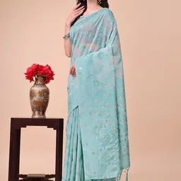LeeliPeeri Designer Woven Design Zari Saree image 3
