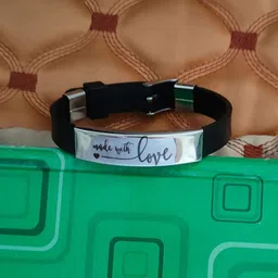 M Men Style Men Handcrafted Silver-Plated Wraparound Bracelet image 4