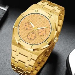 SWADESI STUFF Men Dial & Straps Analogue Watch SDS 152 GOLD image 1