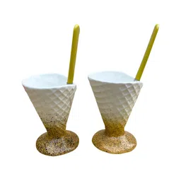 Divy Aarambh Stories Yellow & White 6 Pieces Ceramics Printed Ceramic Glossy Cups And Mugs-picture-28