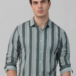 Mufti Men Slim Fit Bengal Stripes Opaque Striped Casual Shirt-image-44