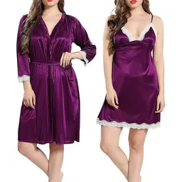 Gutthi Women Purple Nightdress-picture-35