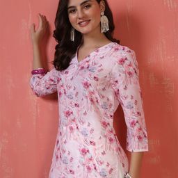 Anouk Rustic Women Floral Printed V-Neck Kurta-picture-14