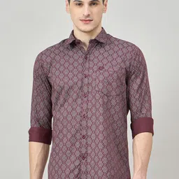 Duke Men Slim Fit Ethnic Motifs Printed Spread Collar Cotton Casual Shirt-image-16