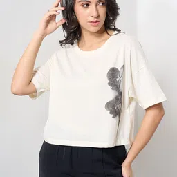 Honey by Pantaloons Floral Print Cotton Crop Top image 4