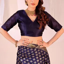 KALINI Floral Silk Banarasi Saree image 4