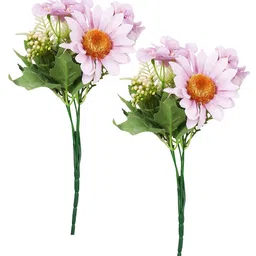 Myntra Elegant Homes Pink 2 Pieces Gerbera Artificial Flower image 4